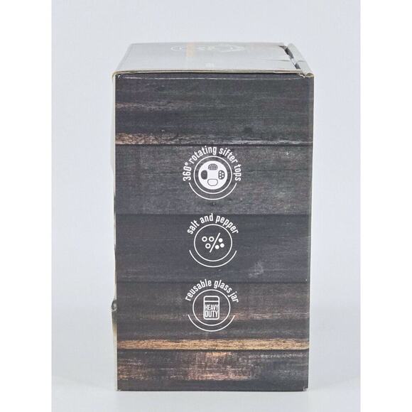 Kamenstein Salt and Pepper Filled Glass Shakers With Rotating Shifters New - Picture 9 of 11